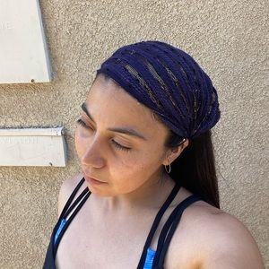 Purple Gold Sequin Headband One Size